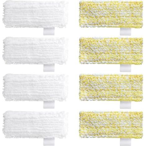 Applicable Lot de 8 Chiffons en Microfibre Compatibles avec Kärcher Set Buse à Main Flexible, Accessoires pour Nettoyeur Vapeur pour Baignoires, Lavabos, Surfaces Incurvées (1/5)