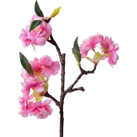 Fleur artificielle 38 cm rose, plante artificielle en plastique pour vase et bouquet - PANGIVO