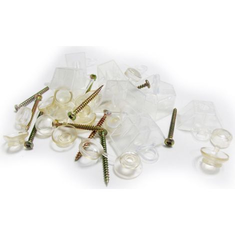 Kit de fixation nervurée à ondes greca – Sachet de 10 unités – Acier galvanisé – Longueur 4 cm – Largeur 8,5 cm – Fixation étanche pour chantiers humides