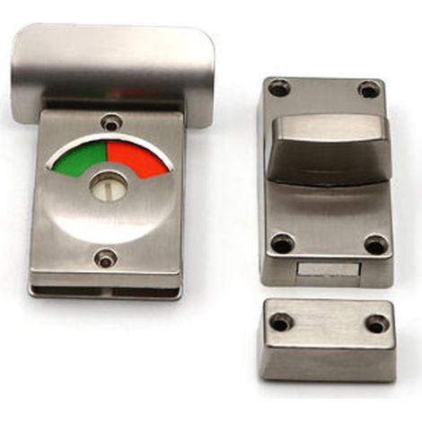 Kit de verrouillage rotatif pour loquets de porte, pêne dormant en alliage de zinc et acier inoxydable, avec accessoires. (1/4)