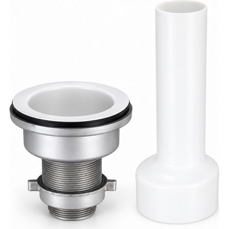 Ablaufventil säurebeständig für Chemielabor, Durchmesser 90 mm, Rohr 170 mm (1/4)