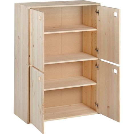 Mueble Astigarraga Dinamic4 4 puertas Natural Madera Pino 105,4 x70,8 x 33 cm (1/10)