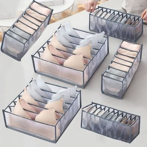 Pants Storage, Drawer Organiser,6 Pièces organisateur tiroir lot , Tiroir pour sous-vètements, Soutien-Gorges, Cravates,Chaussettes (1/4)