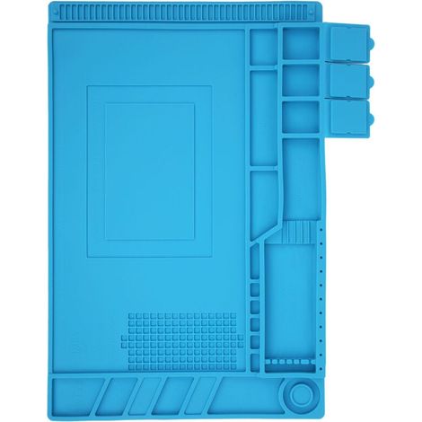 Tapis de Protection en Silicone Magnétique Antistatique pour Réparation de Téléphone et PC (1/4)