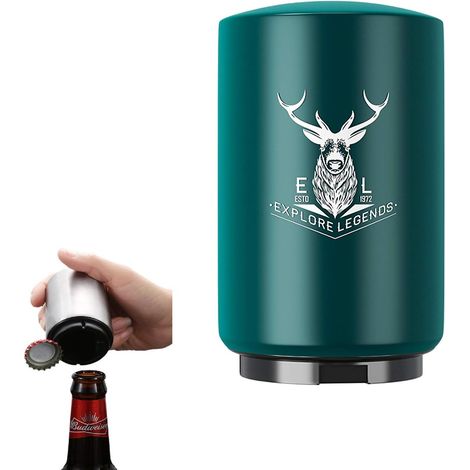 Décapsuleur Bière Automatique Ouvre-Bouteille de Bière Décapsuleur Magnétique en Acier Inoxydable Décapsuleur de Bouteille de Bière Cadeau Homme Original Utile (Explore-1) (1/5)