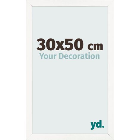 yd. - Cadre photo 30x50 - Blanc Brillant - MDF - Bologna