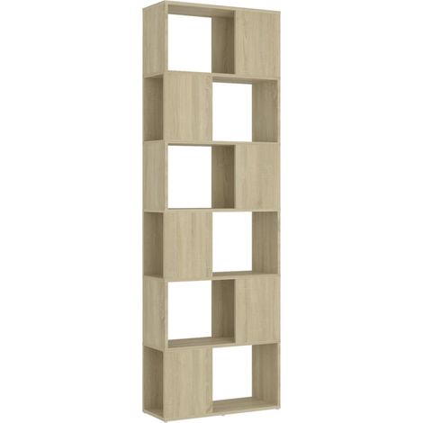 vidaXL Libreria/Divisorio Rovere Sonoma 60x24x186 cm in Truciolato