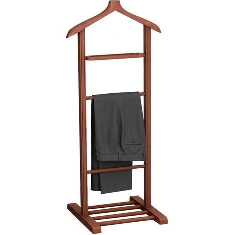 Oulux Garderobenständer, Bodeninstallation, Farbverlauf Nussbaumstruktur, 120 cm hoch, Braun Nussbaum