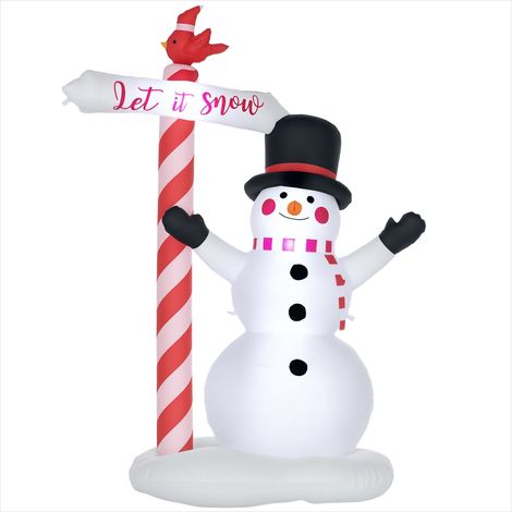 Décoration de Noël Bonhomme de neige gonflable 213 cm (1/5)