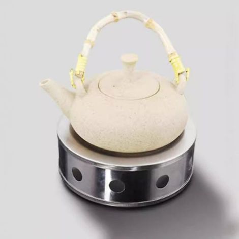 Chauffe Théière en Acier Inoxydable - Conception creuse Conductivité thermique - Thé café camping (1/5)