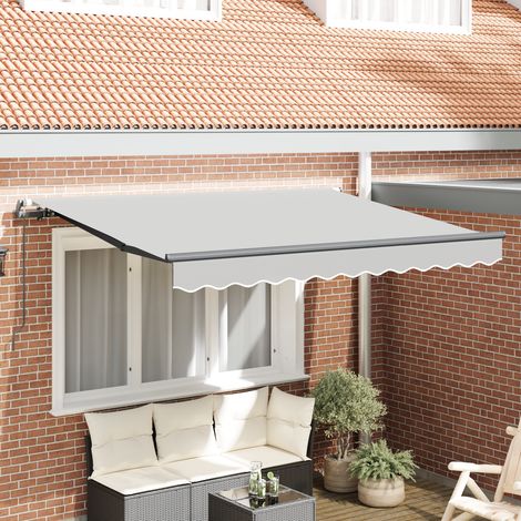 vidaXL Awning Frame Retractable Manual Anthracite 3 x 2 m Metal (1/5)