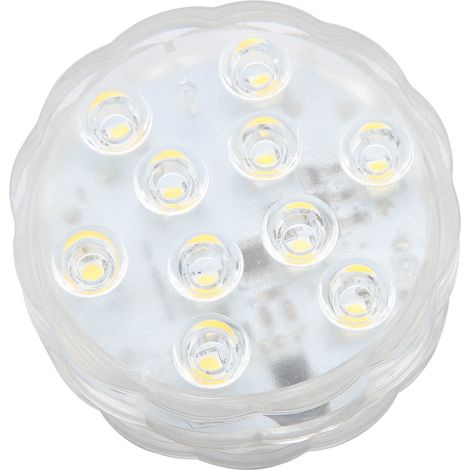 Lampe LED subaquatique 4,5 V blanc chaud étanche pour aquarium, bassin, piscine ou bar (1/5)