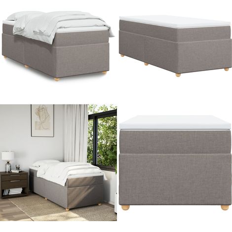 Boxspringbett mit Matratze Taupe 90x190 cm Stoff - Boxspringbett - Doppelbett - Bettenrahmen - Matratze - Tapete - Home & Living (1/5)