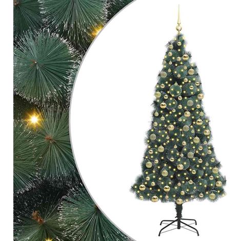 vidaXL Albero di Natale artificiale pre-illuminato con set di palline (1/5)