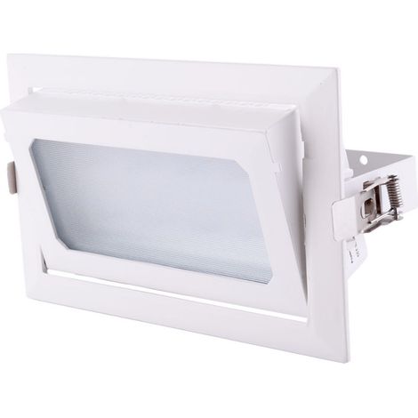 Faretto LED da incasso 30W 3600Lm 3000ºK Rettangolare Orientabile 40.000H [HO-COB-R-OR-30W-WW] (1/5)