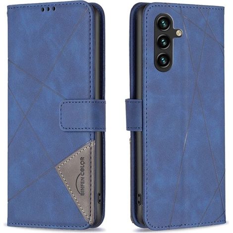 Etui pour Samsung Galaxy A15 4G/5G, Protection Housse en Cuir PU Étui [Fonction Magnétique] [Fentes pour Cartes]-Bleu 05H (1/4)