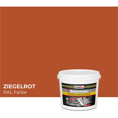 Pintura vial IsolBau para hormigón, color rojo ladrillo, 4 kg (1/5)
