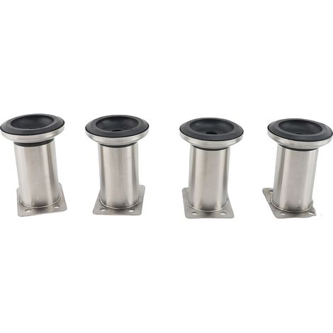 4 jeux de pieds de meubles télescopiques, pieds de support en acier inoxydable avec patins antidérapants pour commode, meuble TV, canapé-lit, 8-12 cm / 3,1-4,7 pouces (1/2)