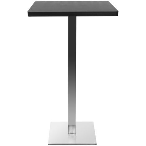 Mesa de bar diseño cuadrado negro pata central JORY (1/3)