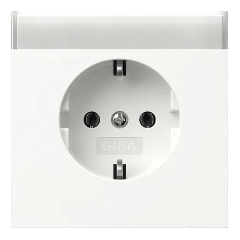 Gira SCHUKO-Steckd. BSF Flächenschalter Reinweiß [445770], 4457 70