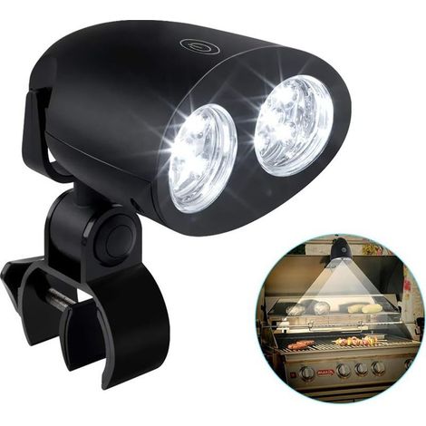 Grille de barbecue LED avec éclairage rotatif à 360 degrés et grille réglable sur 10 degrés, idéale pour les barbecues en extérieur. (1/5)