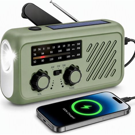 Radio Portable Urgence, Radio de Survie AM/FM Solaire (1/5)