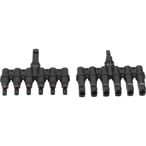 Ortviai Connecteur solaire 1 vers 6 étanche IP67 pour panneaux photovoltaïques, 20 A / 30 A, câble 1,5–6 mm² (1/5)