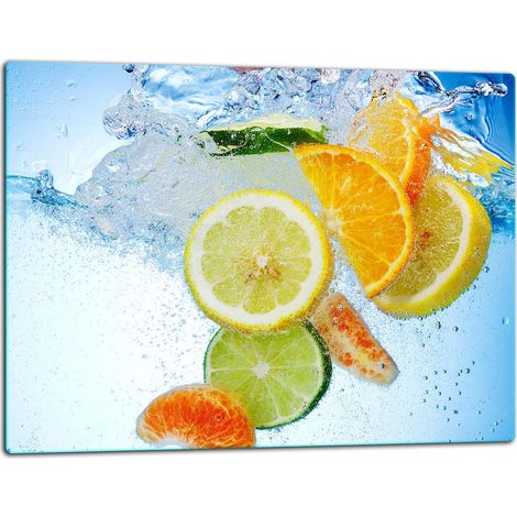 Planche à découper en verre 52x40 fruits
