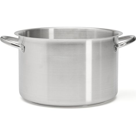 Marmite inox 28cm – Acier inoxydable AISI 304 – Fond sandwich compatible induction – Anses ergonomiques pour préhension facile – De Buyer (1/5)