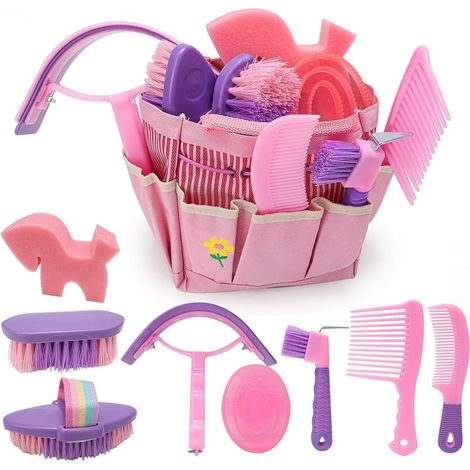 Kit De Pansage Pour Chevaux 9 Pièces Pour Enfants (1/5)