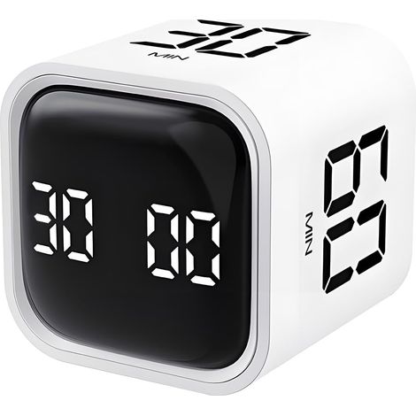 Minuteur de Productivité avec Comptes à Rebours 5/10/30/60 Min, Alerte Sonore et Vibration Réglable, Chronomètre Intelligent pour Bureau, Études, Tâches