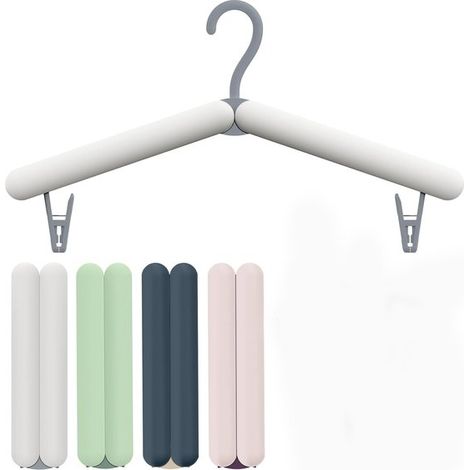 Faltbare Kleiderbügel – Kompakte Kleiderbügel für Koffer/Reiseutensilien/Verschiedene Farben – 4 Stück (1/5)