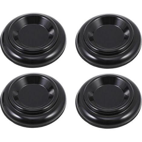 Lot de 4 tapis de piano antidérapants et antibruit pour protéger le sol (noir)-10X10X2.2CM-Black (1/4)