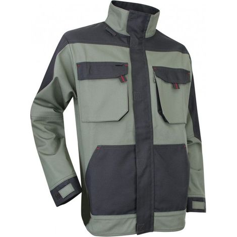 Blouson bicolore col montant et multipoches Kaki/Gris nuit - 2141 PIOCHE - LMA - taille L (1/2)