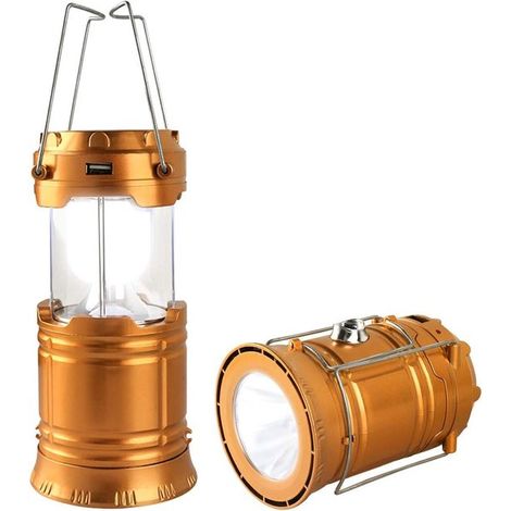 Solar-Campinglampe – Wiederaufladbare LED-Laterne & Taschenlampe – 300 lm – Für Outdoor-Aktivitäten/Notfälle – Faltbar (1/5)