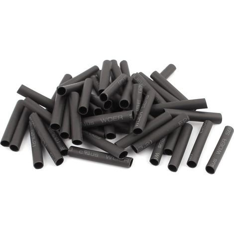 50 pcs 3,2 mm Dur double baguettes de serrage Hitze Verkleinern Tube Sleeves 30 mm Länge (1/2)