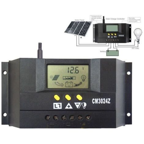 Régulateur De Charge De Panneau Solaire 12v 24v 10 20 30 40a Contrôleur D'ampères (1/2)