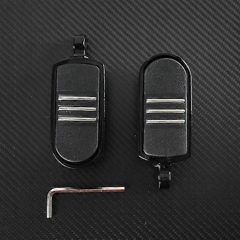 Motorrad-Fußrasten, schwarz/chrom, für Harley Touring, Dyna, Sportster, Softail, Road Glide – Fußrasten A (1/5)