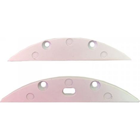 Kit Terminali Tapi di Chiusura In Metallo Con e Senza Foro Colore Bianco Per Profilato Alluminio BAZ5208W