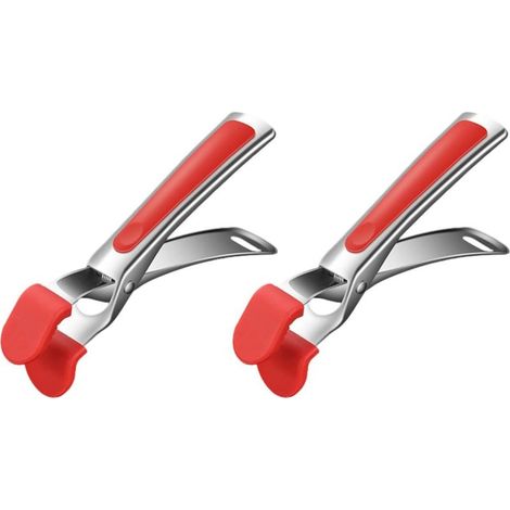 Deux pinces à bol antidérapantes et résistantes à la chaleur, adaptées aux plats et assiettes chauds, accessoires de cuisine, pinces multifonctionnelles pour plats chauds. (1/5)