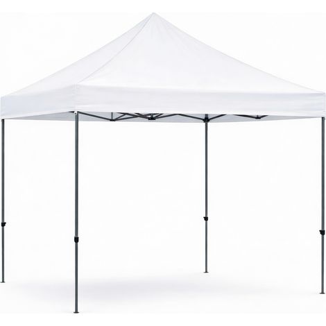 Gazebo Professionale Richiudibile Automatico In Acciaio Con Telo Oxford 1200D PVC Impermeabile E Anti UV Struttura A Fisarmonica Con Sacche Zavorra E Borsa Trasporto Per Sagre Feste Eventi 3x3 M Bianc (1/5)