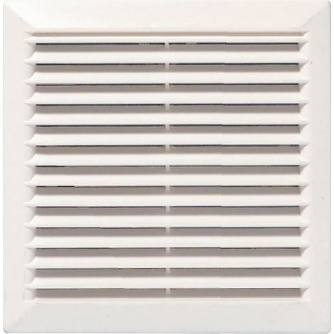AUTOGYRE GRILLE D'AÉRATION PVC À CLIPSER 184X184MM AVEC MOUSTIQUAIRE BLANC - 200964 (1/2)
