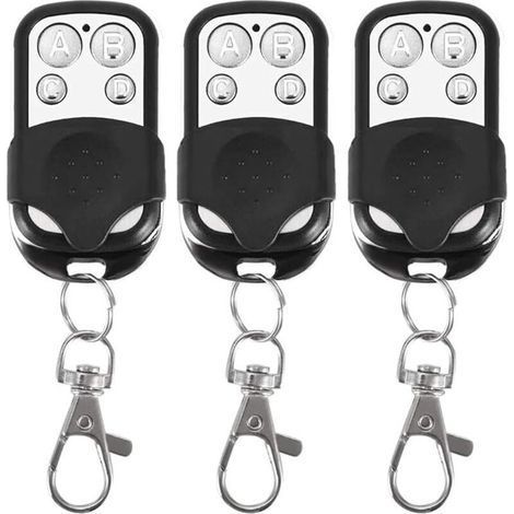 Set mit 3 Universalfernbedienungen, Festcode, mit einer Frequenz von 433,92 MHz, für automatische Tore (1/4)