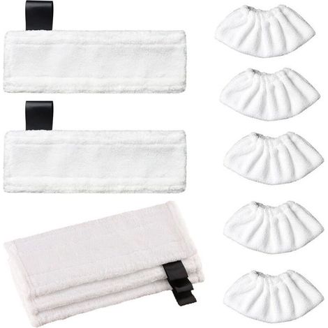 10 Pcs Chiffons Microfibres pour Nettoyeur Vapeur Karcher SC2 SC3 SC4 SC5 Accessoires Easyfix (1/4)