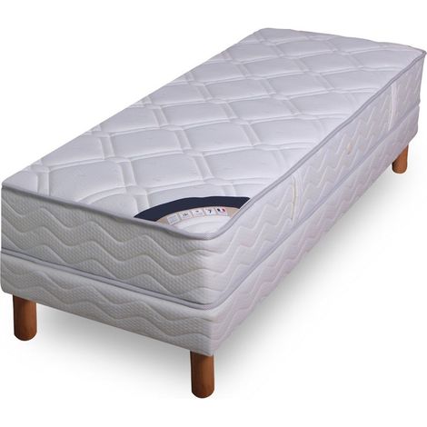 Ensemble matelas ressorts ensachés - grand confort ferme 80x200cm + sommier