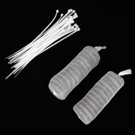 Ortviai Filtres pour machine à laver en acier inoxydable 304 – Lot de 24 pièces avec 24 liens de serrage (1/4)