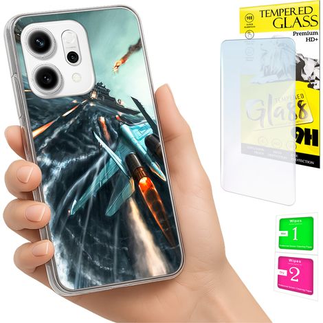 Funda para Oppo Reno 14F / 14 FS 5G con cubierta trasera para foto y cristal 9H. (1/5)