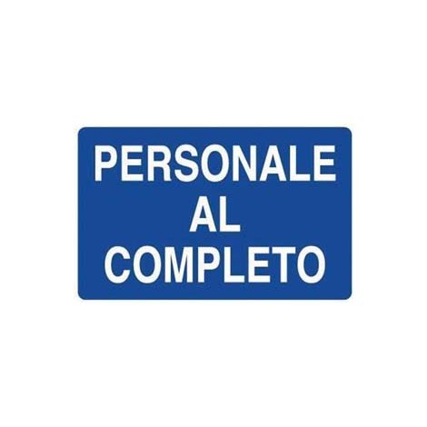 Cartello Personale al Completo 70 CMX50H 10 Pezzi