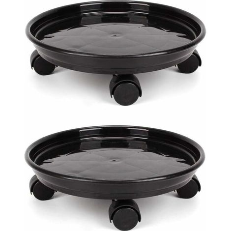 Carrello portavasi (confezione da 1) con 4 ruote universali per trasportare e spostare facilmente vasi di fiori pesanti o da utilizzare come vassoio per piante.