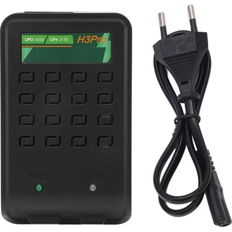 Chargeur de Batterie Lipo Hobbyfans H3 PRO - Chargeur d'Équilibre 7.4V/11.1V pour Drone RC, Modélisme - Prise EU 110‑240V Noir (1/5)